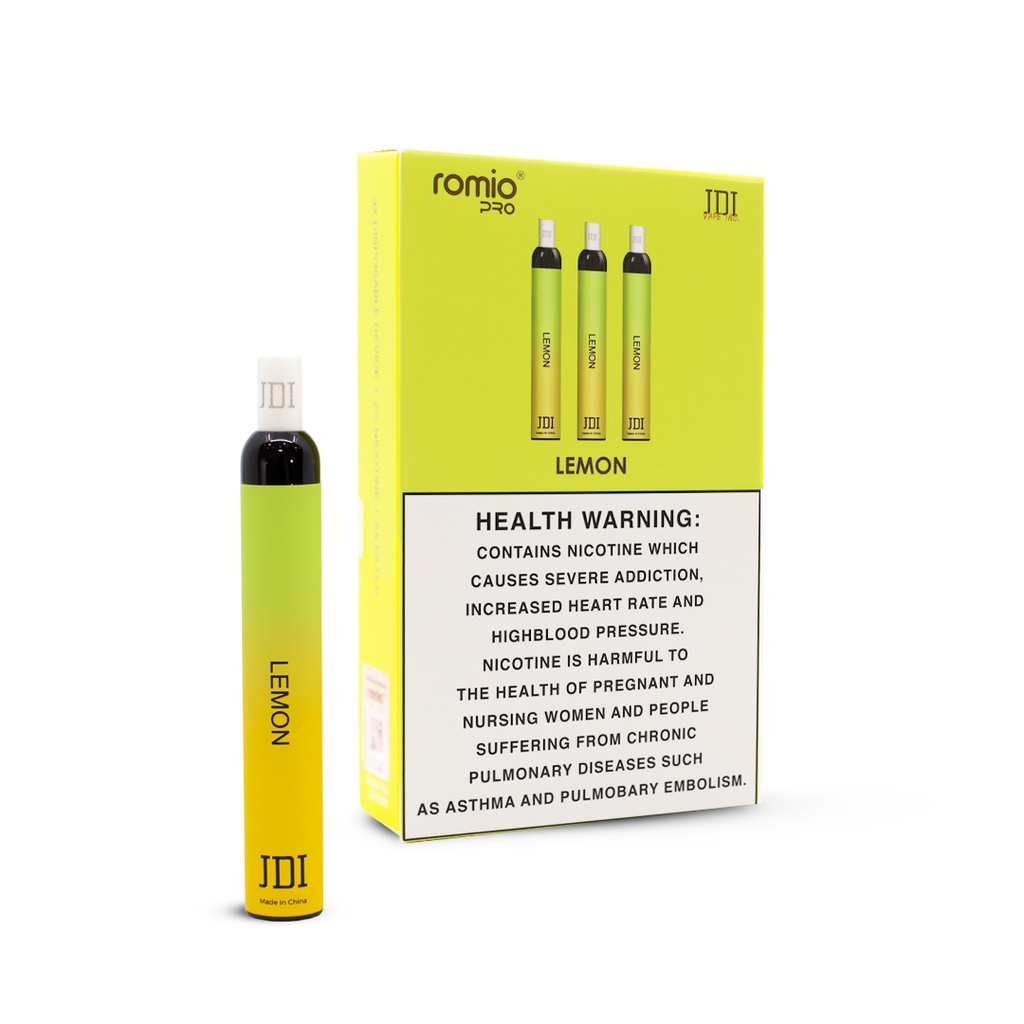 JDI ROMIO PRO-500PUFF-20MG-LEMON