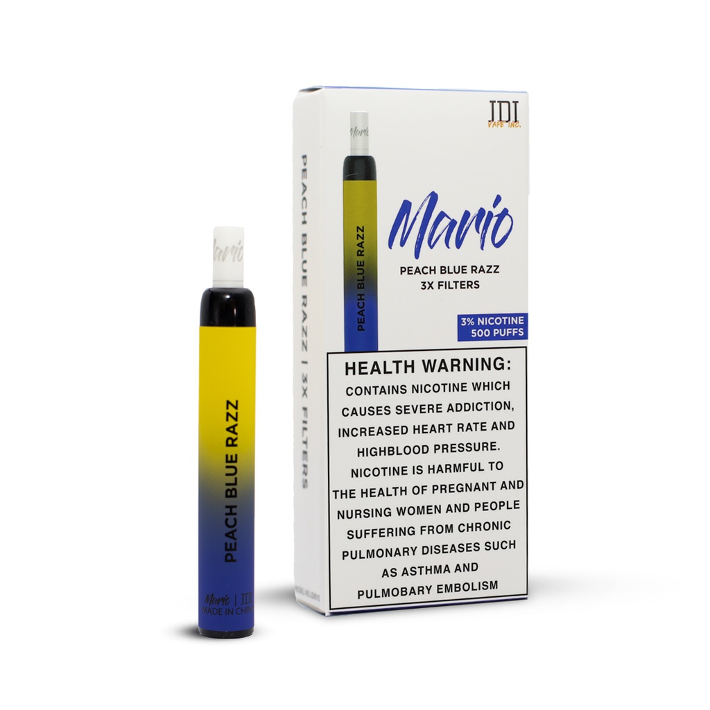 JDI MARIO-500PUFF-30MG-PEACH BLUE RAZZ