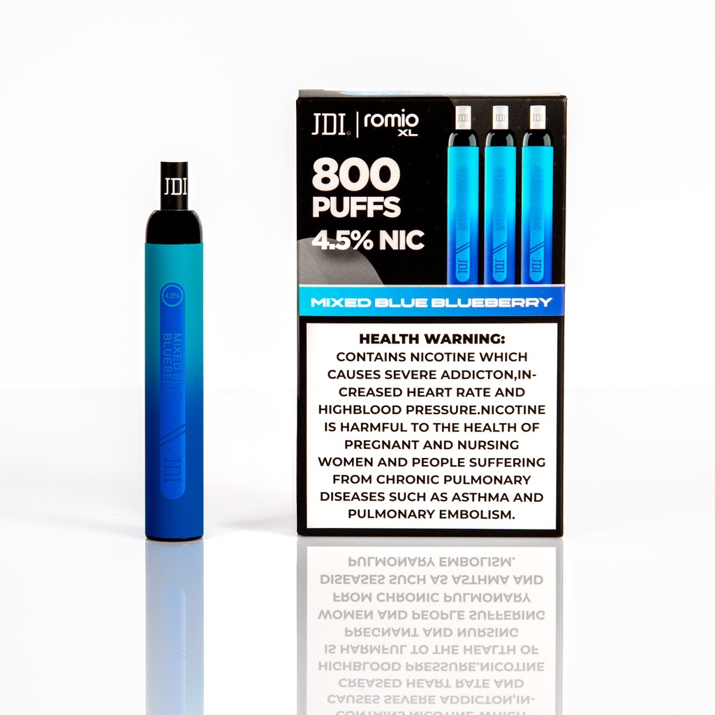 JDI ROMIO XL 800PUFF 4.5%NIC - MIXED BLUE BLUEBERRY