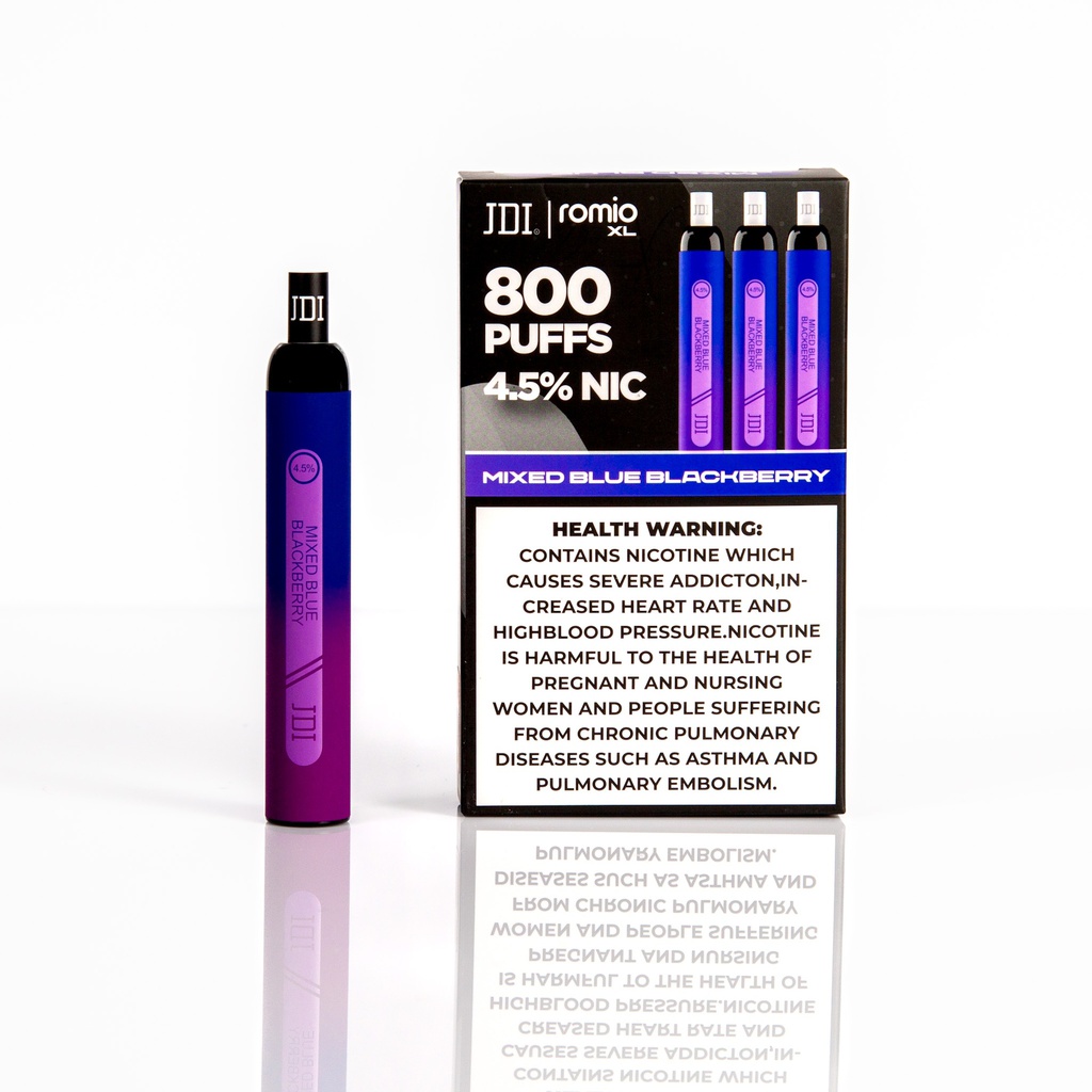 JDI ROMIO XL 800PUFF 4.5%NIC - MIXED BLUE BLACKBERRY