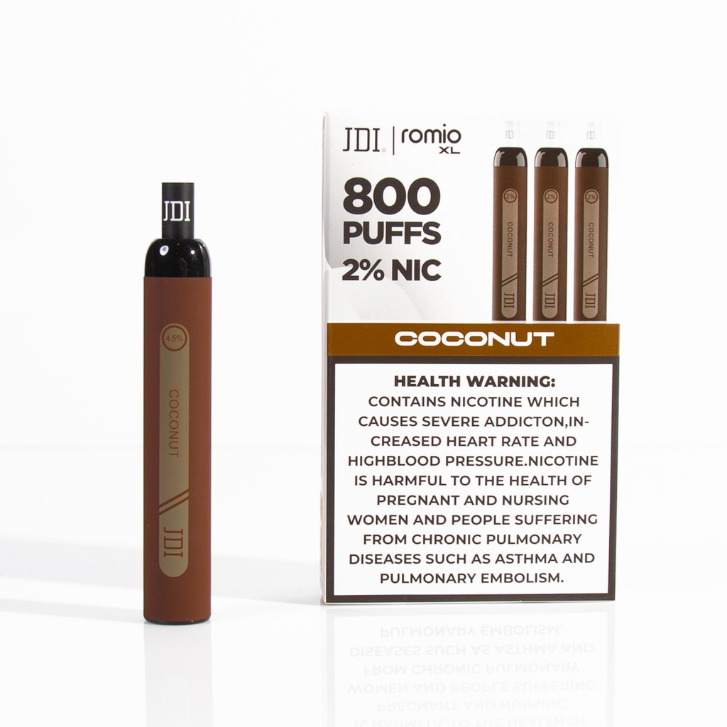 JDI ROMIO XL 800PUFF 2.0%NIC - COCONUT