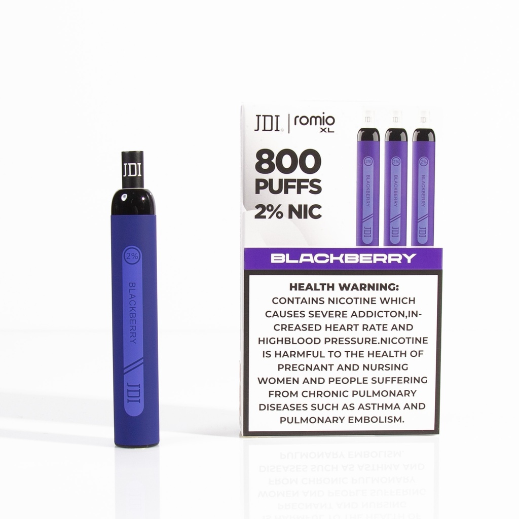 JDI ROMIO XL 800PUFF 2.0%NIC - BLACKBERRY