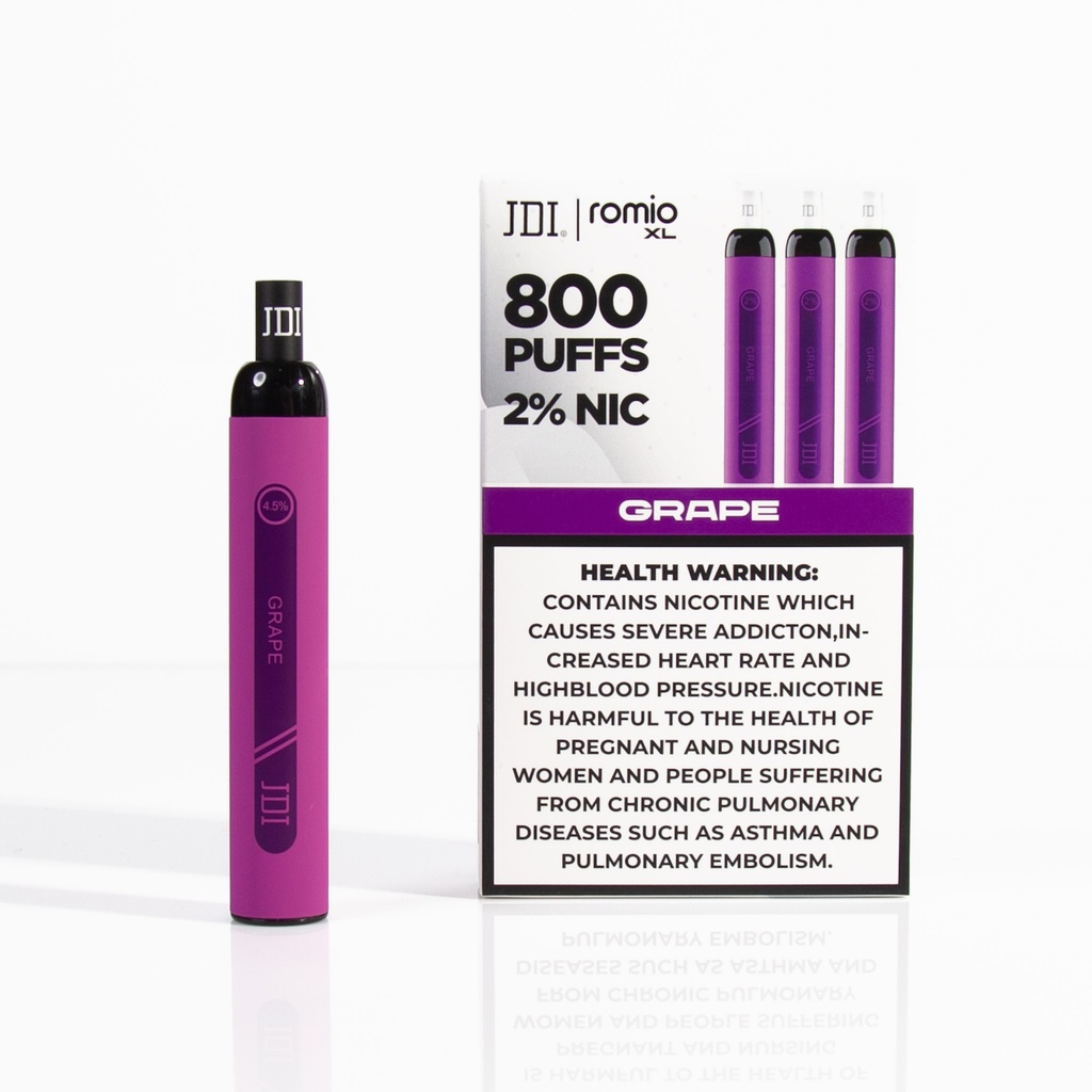 JDI ROMIO XL 800PUFF 2.0%NIC - GRAPE