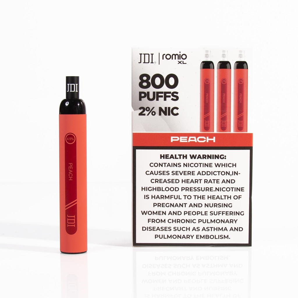 JDI ROMIO XL 800PUFF 2.0%NIC - PEACH