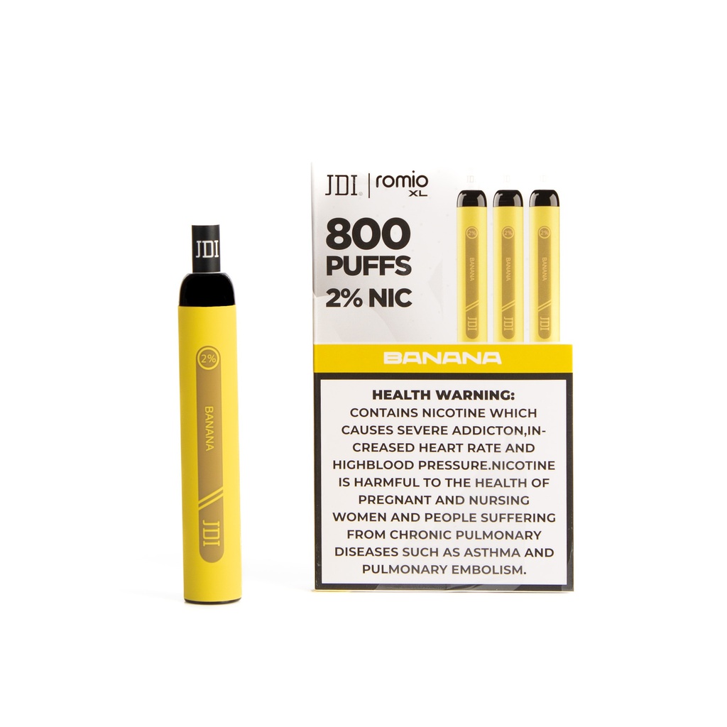 JDI ROMIO XL 800PUFF 2.0%NIC - BANANA