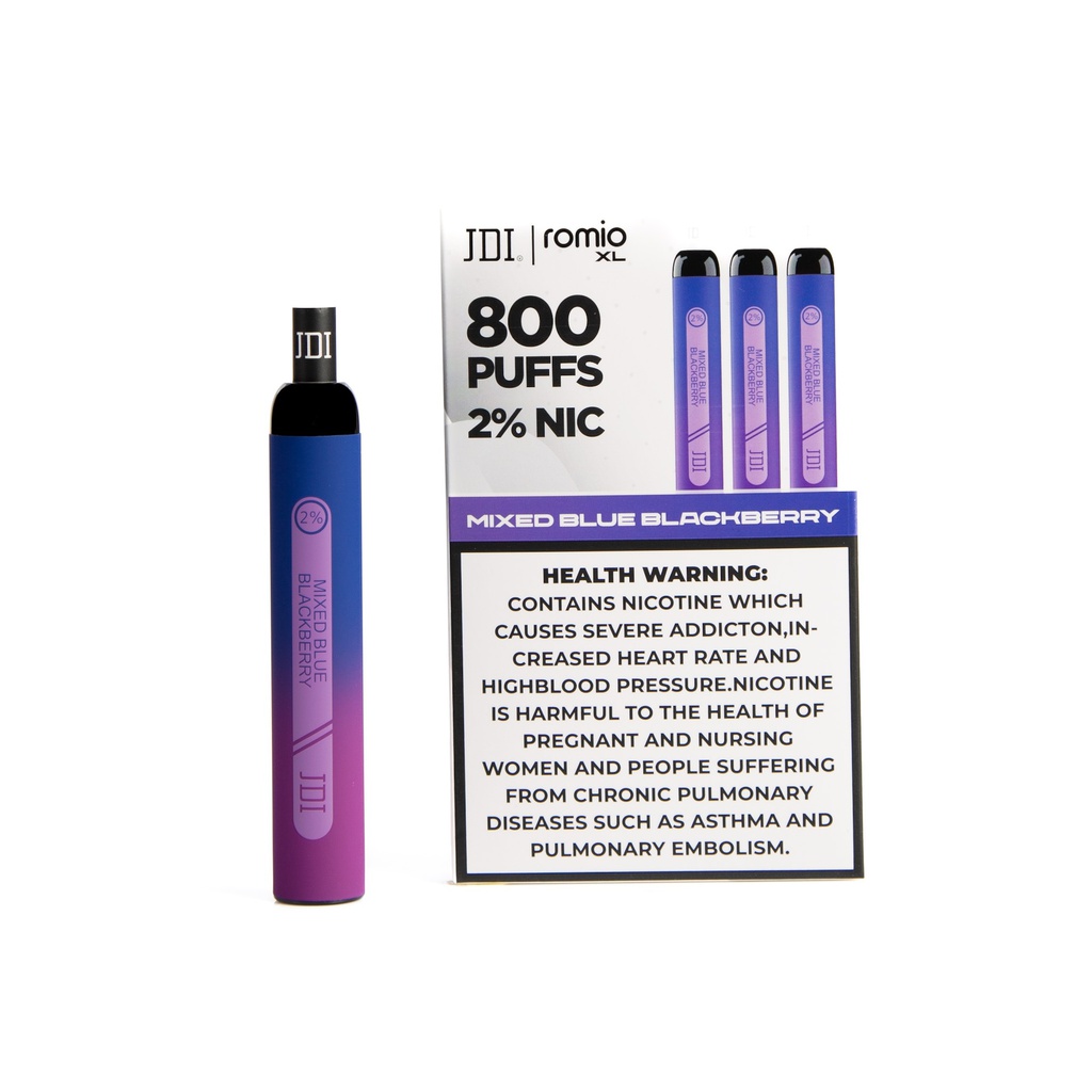 JDI ROMIO XL 800PUFF 2.0%NIC - MIXED BLUE BLACKBERRY